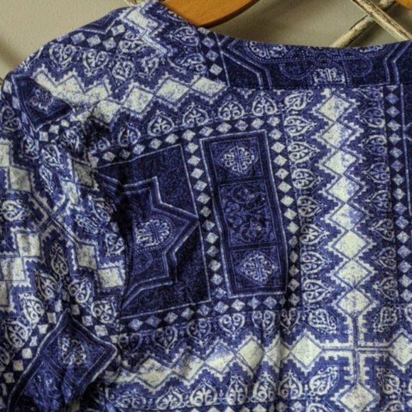 Anthropologie One September Delft Stamped Tunic size small - Picture 8 of 8